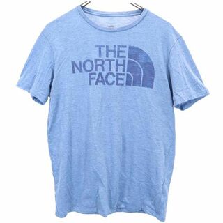 ザノースフェイス(THE NORTH FACE)のノースフェイス NT31972 ロゴプリント 半袖 Tシャツ L ブルー THE NORTH FACE クルーネック メンズ(Tシャツ/カットソー(半袖/袖なし))