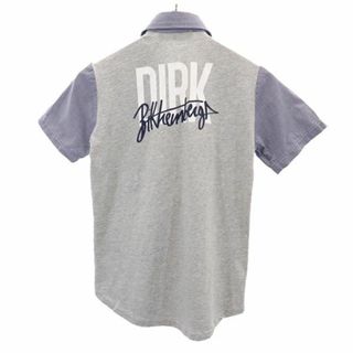 ダークビッケンバーグ(DIRK BIKKEMBERGS)のダークビッケンバーグ バックロゴプリント チェック柄 半袖 シャツ 36 ネイビー系 DIRK BIKKEMBERGS レディース(シャツ/ブラウス(半袖/袖なし))