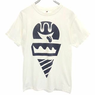アイスクリーム(ICE CREAM)のアイスクリーム プリント 半袖 Tシャツ S ホワイト系 ICE CREAM メンズ(Tシャツ/カットソー(半袖/袖なし))
