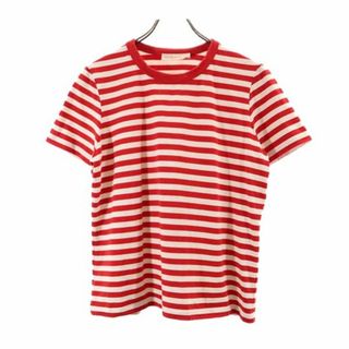 トリーバーチ ボーダー柄 半袖 Tシャツ L レッド×アイボリー Tory Burch クルーネック メンズ