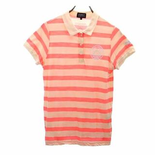 パーリーゲイツ(PEARLY GATES)のパーリーゲイツ 日本製 ボーダー ゴルフ 半袖 ポロシャツ 1 ピンク系 PEARLY GATES レディース(ポロシャツ)