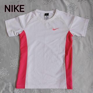 ナイキ(NIKE)のNike ナイキトレーニングウェア Ｔシャツ　 ピンク ホワイト 150-160(Tシャツ/カットソー)