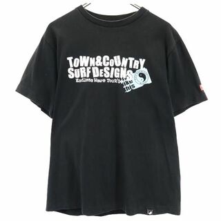 タウンアンドカントリー ロゴプリント 半袖 Tシャツ M ブラック Town&Country メンズ(Tシャツ/カットソー(半袖/袖なし))