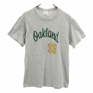 スターター(STARTER)のスターター 90s オールド USA製 半袖 Tシャツ M グレー系 STARTER Oakland33 メンズ(Tシャツ/カットソー(半袖/袖なし))