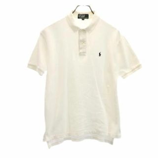 ポロバイラルフローレン 80s 緑タグ ボーイズ ヴィンテージ 半袖 ポロシャツ 170 ホワイト系 Polo by Ralph Lauren 鹿の子 キッズ(その他)