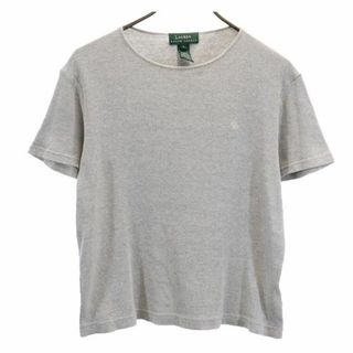 ローレンラルフローレン 半袖 Tシャツ S グレー系 LAUREN RALPH LAUREN レディース(Tシャツ(半袖/袖なし))