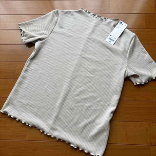 ジーユー(GU)のGU リブメロー コンパクト Tシャツ(Tシャツ(半袖/袖なし))