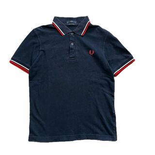 フレッドペリー(FRED PERRY)のフレッドペリー　ポロシャツ半袖　襟袖ライン　ネイビー(ポロシャツ)