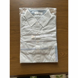 【新品タグ付き】ポロシャツ長袖薄手　紳士　Mサイズ　グレー(ポロシャツ)