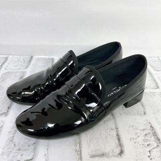 レペット(repetto)のレペット マイケル 革靴 エナメルシューズ ローファー ラバーソール 38(ローファー/革靴)