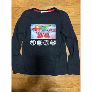 エイチアンドエム(H&M)のH&M MARVEL ロンT 長袖Tシャツ カットソー 黒　キッズ　120(Tシャツ/カットソー)