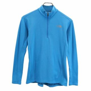 ザノースフェイス(THE NORTH FACE)のノースフェイス アウトドア NTW35101 長袖 ハーフジップ Tシャツ M ブルー系 THE NORTH FACE レディース(Tシャツ(長袖/七分))