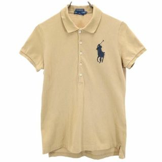 ラルフローレン(Ralph Lauren)のラルフローレン ビックポニー 半袖 ポロシャツ M ベージュ系 RALPH LAUREN 鹿の子 レディース(ポロシャツ)