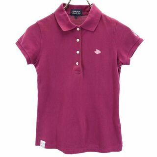 パーリーゲイツ(PEARLY GATES)のパーリーゲイツ 日本製 ゴルフ 半袖 ポロシャツ 0 紫系 PEARLY GATES 鹿の子 レディース(ポロシャツ)