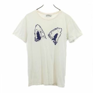 キツネティー 日本製 半袖 Tシャツ S オフホワイト系 Kitsune' Tee メンズ(Tシャツ/カットソー(半袖/袖なし))