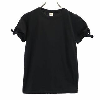 ロンハーマン 日本製 半袖 Tシャツ XS 黒 Ron Herman 袖リボン レディース