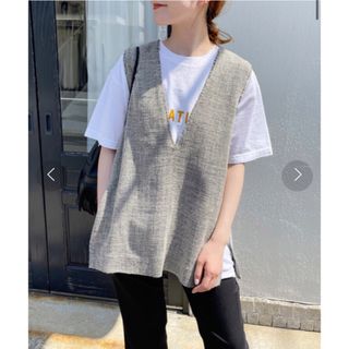 スピックアンドスパン(Spick & Span)の新品　Spick & Span リネンツイードベスト スピック★ジャーナル(ベスト/ジレ)