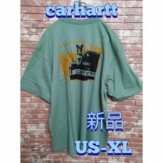 カーハート(carhartt)のカーハート ルーズフィット バックプリント 半袖Tシャツ ミント US-XL(Tシャツ/カットソー(半袖/袖なし))