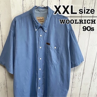 ウールリッチ(WOOLRICH)のWoolrich　90s　半袖シャツ　XXL　ライトブルー　水色　USA古着(シャツ)