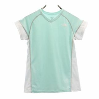 ザノースフェイス(THE NORTH FACE)のノースフェイス アウトドア NTW11885 半袖 Vネック Tシャツ S グリーン系 THE NORTH FACE レディース(Tシャツ(半袖/袖なし))