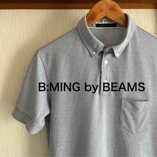B:MING LIFE STORE by BEAMS - 【極美品】B:MING by BEAMS 鹿子　吸水速乾ポロシャツ　アイスブルー