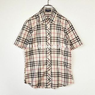 バーバリー(BURBERRY)のBURBERRY　半袖　ノヴァチェック　総柄　シャツ　ブラウス　*186(シャツ/ブラウス(半袖/袖なし))