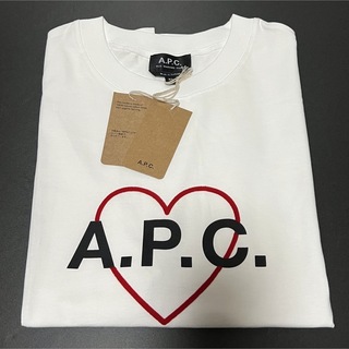 アーペーセー(A.P.C)の新品 A.P.C. アーペーセー Tシャツ ハートロゴ クルーネック カットソー(Tシャツ/カットソー(半袖/袖なし))