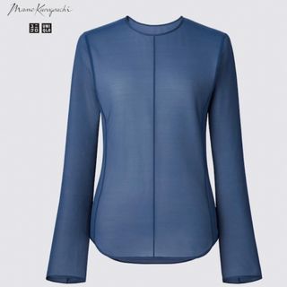 ユニクロ(UNIQLO)のUNIQLOユニクロマメクロゴウチ新品未使用シアークルーネックTシャツブルー(シャツ/ブラウス(長袖/七分))