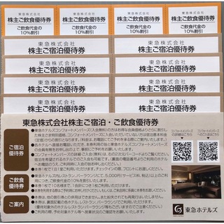 最新　東急株式会社　宿泊優待券　飲食優待券(レストラン/食事券)