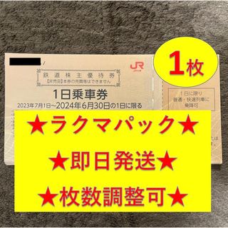 ジェイアール(JR)の【即日発送】JR九州 九州旅客鉄道 鉄道株主優待券 1日乗車券 1枚(その他)