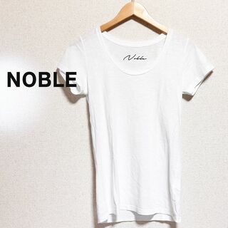 Noble　ノーブル　カットソー　綿100％　Tシャツ　半袖　ホワイト　コットン