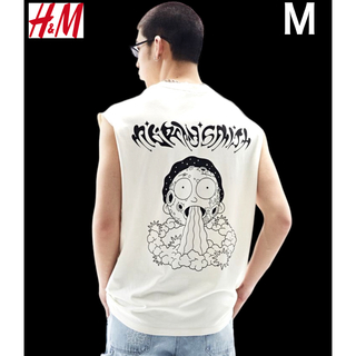 エイチアンドエム(H&M)の新品 H&M × リック アンド モーティ ノースリーブ Tシャツ M(Tシャツ/カットソー(半袖/袖なし))