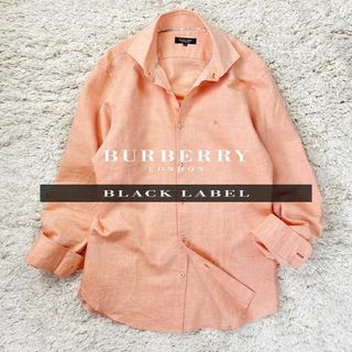 バーバリーブラックレーベル(BURBERRY BLACK LABEL)の美品✨ BURBERRY BLACK LABEL　長袖　リネンシャツ　*202(シャツ)