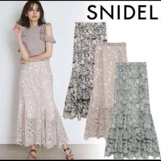 SNIDEL - SNIDEL カッティングレースマーメイドスカート