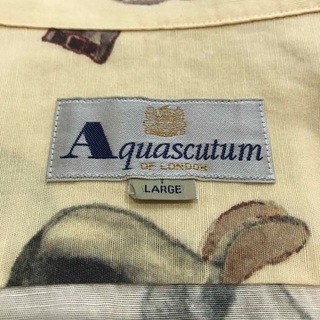 Aquascutum アクアスキュータム　開襟シャツ　半袖シャツ　トップス　羽織