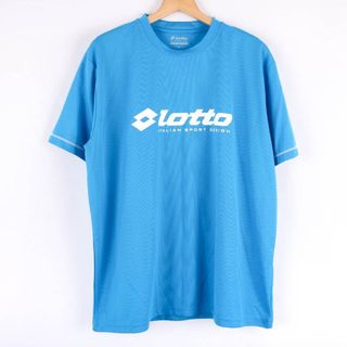 ロット 半袖Ｔシャツ トップス ロゴT スポーツウエア 大きいサイズ メンズ 4Lサイズ 青×白 lotto(Tシャツ/カットソー(半袖/袖なし))