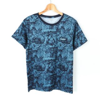 リーボック(Reebok)のリーボック 半袖Ｔシャツ トップス 総柄 スポーツインナー メンズ Lサイズ 青×紺 Reebok(Tシャツ/カットソー(半袖/袖なし))