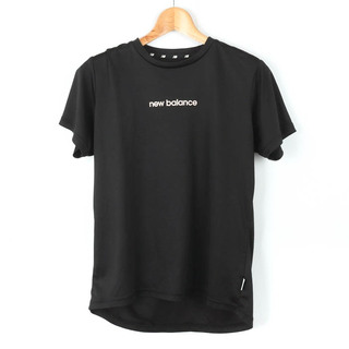 New Balance - ニューバランス 半袖Ｔシャツ トップス ロゴT スポーツウエア メンズ Mサイズ 黒×ピンク NEW BALANCE