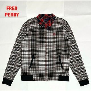 フレッドペリー(FRED PERRY)の【人気】FRED PERRY　ハリントンジャケット　月桂樹ロゴ　チェック柄(ブルゾン)