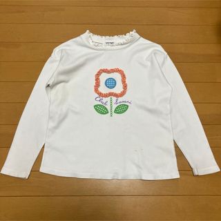 ハイネックTシャツ　ホワイト　SASARI   130(Tシャツ/カットソー)