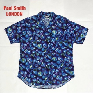 ポールスミス(Paul Smith)のPaul Smith LONDON　総柄シャツ　ブルーベリー柄　80s　90s(シャツ)
