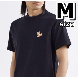 メゾンキツネ(MAISON KITSUNE')のMaison kitsune メゾンキツネ  黒Tシャツ Mサイズ(Tシャツ(半袖/袖なし))