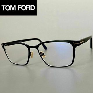 トムフォードアイウェア(TOM FORD EYEWEAR)のメガネ トムフォード メンズ レディース スクエア マットブラック 黒 金(サングラス/メガネ)