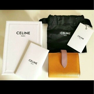 celine - 美品 セリーヌ スモールストラップウォレット 二つ折り財布 バイカラー 人気