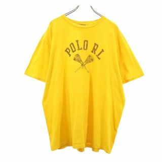 ポロバイラルフローレン プリント 半袖 Tシャツ XL 黄 Polo by Ralph Lauren メンズ(Tシャツ/カットソー(半袖/袖なし))