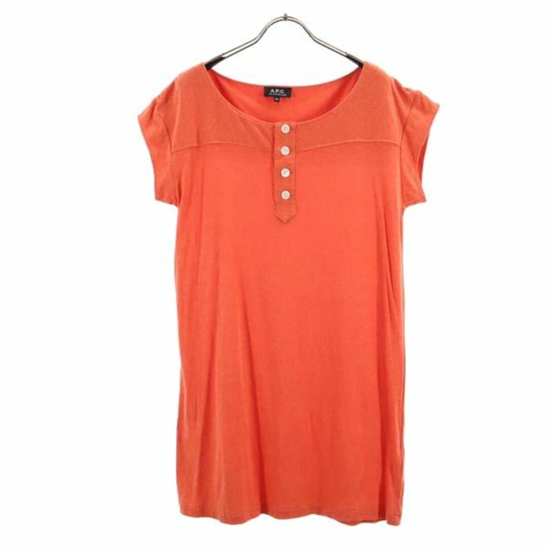 A.P.C - アーペーセー 日本製 半袖 ワンピース XS オレンジ A.P.C - アーペーセー 日本製 半袖 ワンピース XS オレンジ