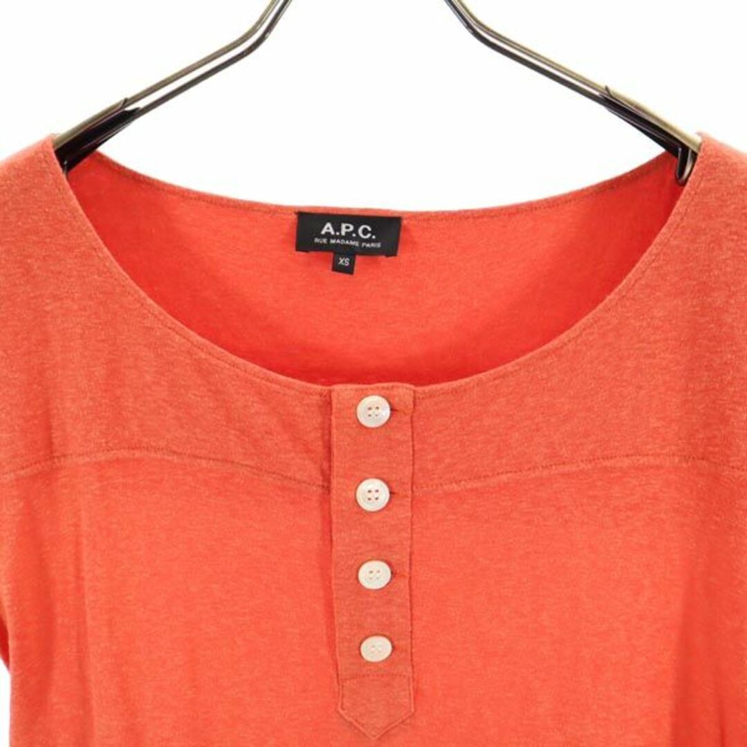 A.P.C - アーペーセー 日本製 半袖 ワンピース XS オレンジ A.P.C - アーペーセー 日本製 半袖 ワンピース XS オレンジ