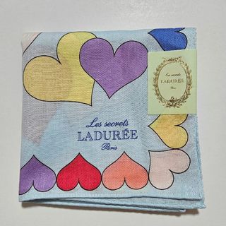 LADUREE - 【新品未使用】LADUREE(ラデュレ)ハンカチ　ハート　ハンカチーフ綿100％