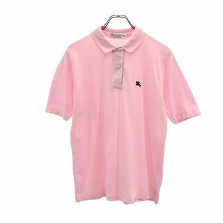 バーバリー(BURBERRY)のバーバリーズ 90s オールド 半袖 ポロシャツ S ピンク Burberrys 鹿の子 レディース(ポロシャツ)