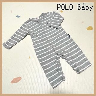 POLO Baby ポロベビー ロンパース 60cm〜70cm 子供服 グレー(ロンパース)